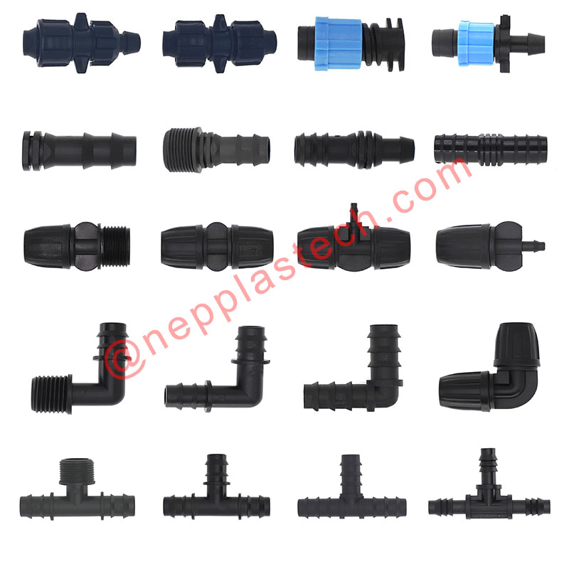 garden watering drip irrigation PE pipe connectors DN20mm drip hose connectors