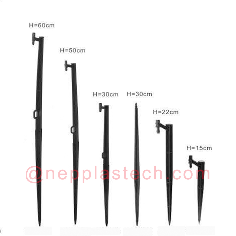 solar irrigation system accessories 15mm to 60mm black micro sprinkler jet stakes