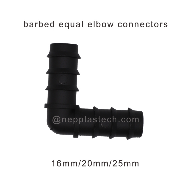 solar auto irrigation system 25mm PE pipe barbed tee,20mm PE pipe elbow barb connectors,16mm PE pipe straight connectors