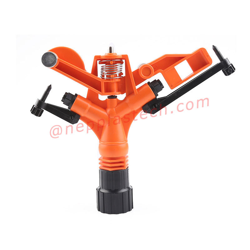 3/4 inch farm crops auto irrigation tools 1 inch lawn Spray irrigation Plastic 360 degree rotating impulse sprinklers