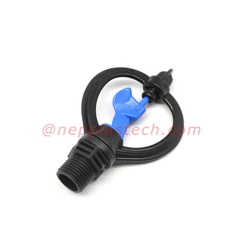 agriculture spray irrigation equipment 1/2 inch rotary sprinklers nursery shrub watering middle distance turbine sprinklers